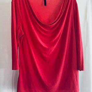 Elegant Red Draped Top